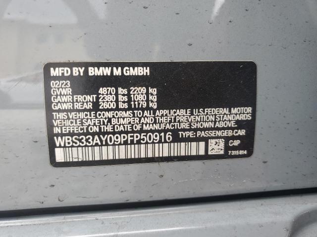 WBS33AY09PFP50916 - 2023 BMW M3 COMPETITION ვერცხლისფერი ფოტო 12