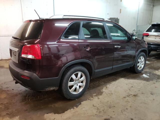 5XYKTDA69DG341780 - 2013 KIA SORENTO LX MAROON photo 3