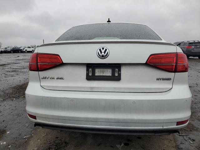 3VW637AJ9GM252495 - 2016 VOLKSWAGEN JETTA HYBRID WHITE photo 6