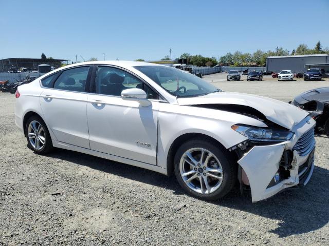 3FA6P0LUXFR245892 - 2015 FORD FUSION SE HYBRID WHITE photo 4