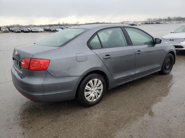 3VW2K7AJ1DM295046 - 2013 VOLKSWAGEN JETTA BASE GRAY photo 3