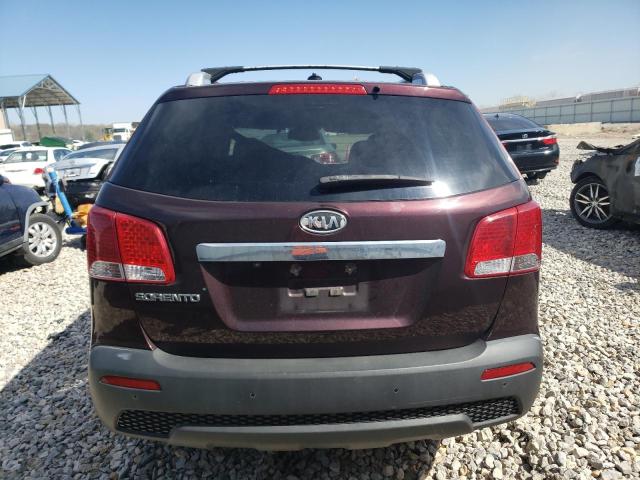 5XYKT3A12BG151220 - 2011 KIA SORENTO BASE BURGUNDY photo 6