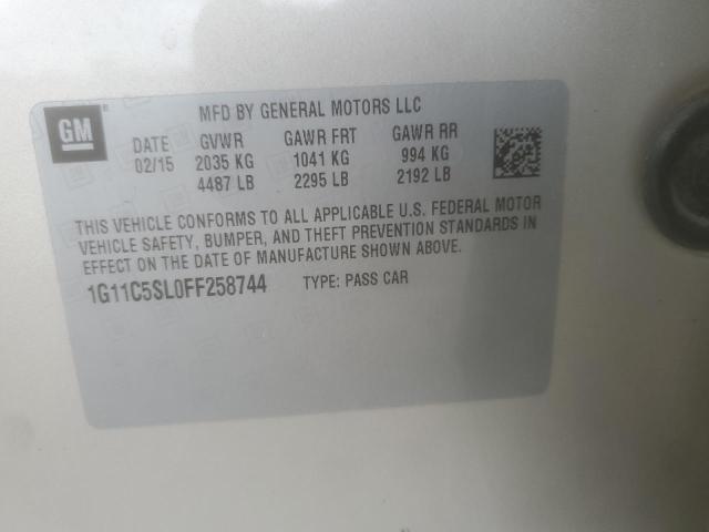 1G11C5SL0FF258744 - 2015 CHEVROLET MALIBU 1LT TAN photo 12