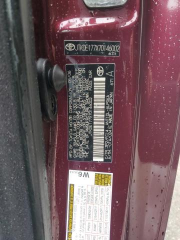 JTKDE177X70146002 - 2007 TOYOTA SCION TC 勃艮第红 照片 12