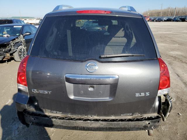 5N1BV28UX9N106562 - 2009 NISSAN QUEST S GRAY photo 6