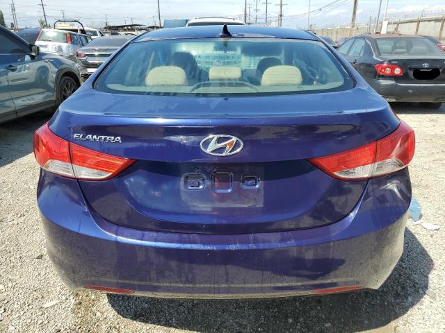 5NPDH4AE9DH301581 - 2013 HYUNDAI ELANTRA GLS BLUE photo 6