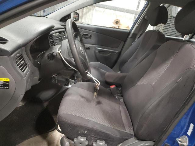 KNADE123986374998 - 2008 KIA RIO BASE BLUE photo 7