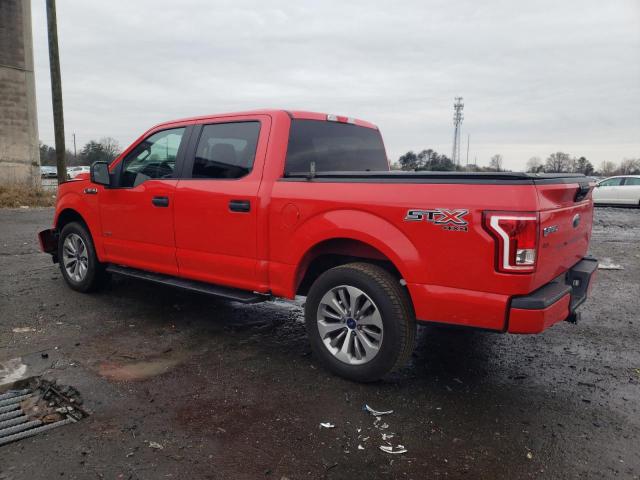 1FTEW1EP5HKC22257 - 2017 FORD F150 SUPERCREW RED photo 2