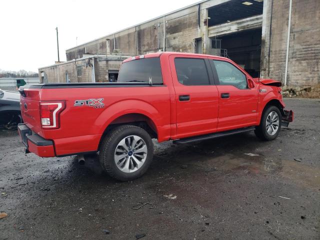 1FTEW1EP5HKC22257 - 2017 FORD F150 SUPERCREW RED photo 3