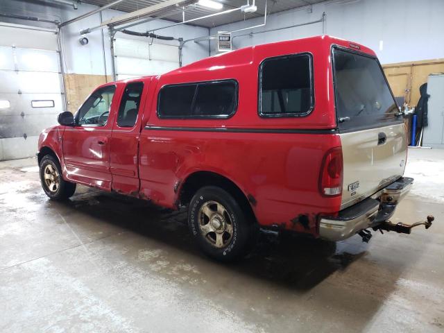 2FTRX17252CA95473 - 2002 FORD F150 RED photo 2