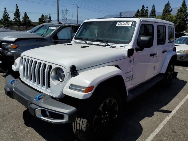 1C4JJXP62NW249778 - 2022 JEEP WRANGLER U SAHARA 4XE WHITE photo 1