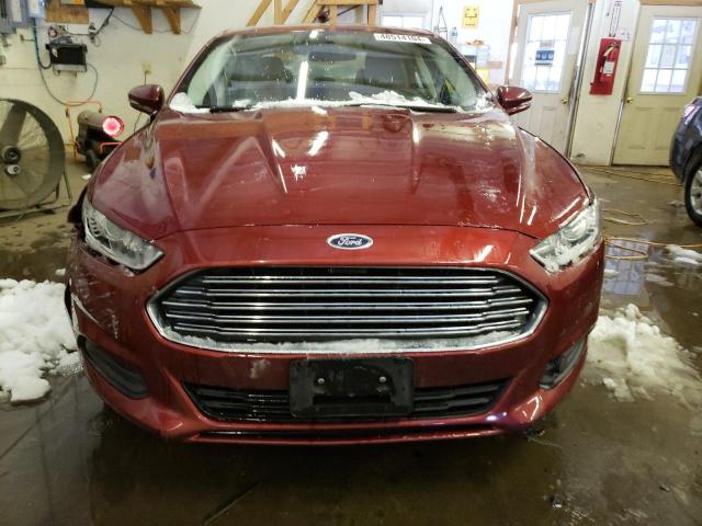 3FA6P0H73ER202707 - 2014 FORD FUSION SE RED photo 5