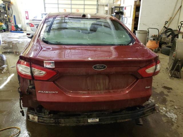 3FA6P0H73ER202707 - 2014 FORD FUSION SE RED photo 6