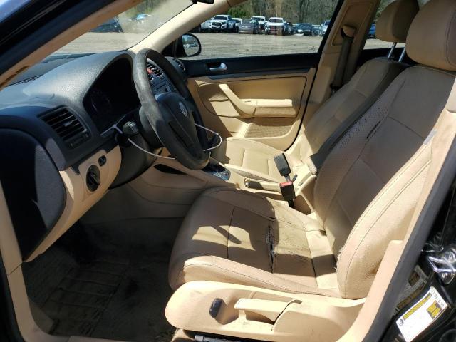 3VWEF71K47M192346 - 2007 VOLKSWAGEN JETTA WOLFSBURG შავი ფოტო 7