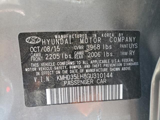 KMHD35LH8GU310144 - 2016 HYUNDAI ELANTRA GT GRAY photo 12