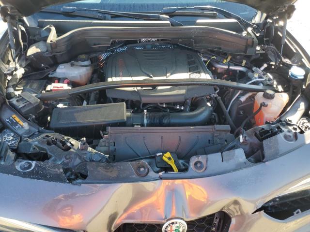 ZASPAKBN4M7D18255 - 2021 ALFA ROMEO STELVIO TI GRAY photo 12