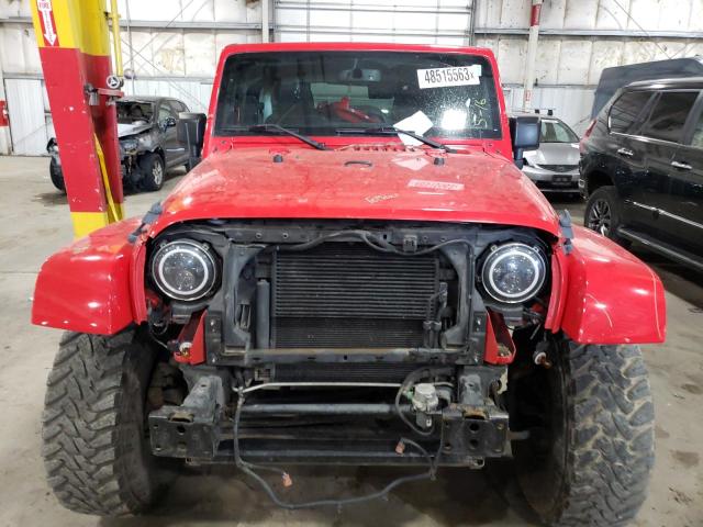 1C4AJWBG2FL619091 - 2015 JEEP WRANGLER SAHARA RED photo 5