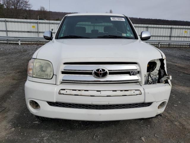 5TBDT44126S536711 - 2006 TOYOTA TUNDRA DOUBLE CAB SR5 WHITE photo 5