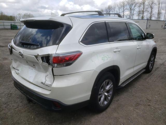 5TDJKRFH7FS222606 - 2015 TOYOTA HIGHLANDER XLE WHITE photo 3