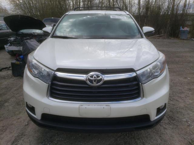 5TDJKRFH7FS222606 - 2015 TOYOTA HIGHLANDER XLE WHITE photo 5