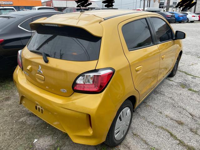 ML32AUHJ8MH001367 - 2021 MITSUBISHI MIRAGE ES YELLOW photo 4