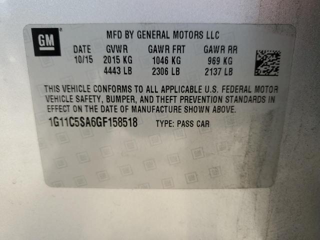 1G11C5SA6GF158518 - 2016 CHEVROLET MALIBU LIM LT 银色 照片 13