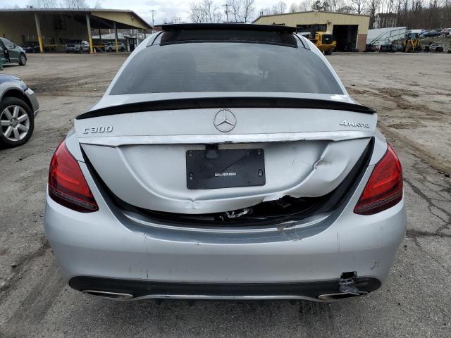 55SWF8EB0LU330307 - 2020 MERCEDES-BENZ C 300 4MATIC SILVER photo 6