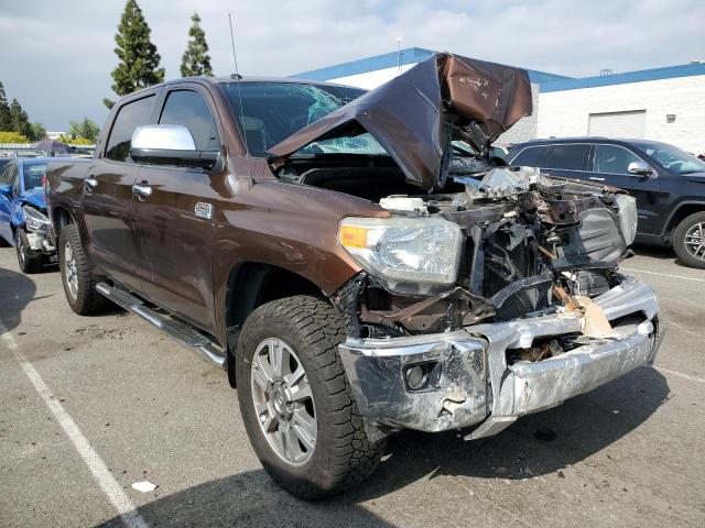 5TFGY5F12EX155250 - 2014 TOYOTA TUNDRA CREWMAX PLATINUM BROWN photo 4