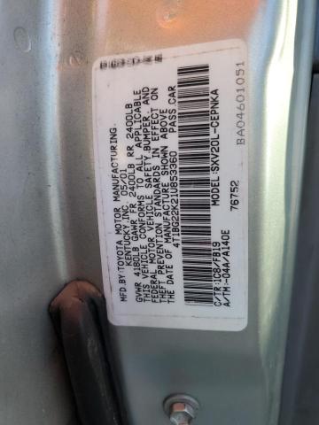 4T1BG22K21U853360 - 2001 TOYOTA CAMRY CE SILVER photo 12