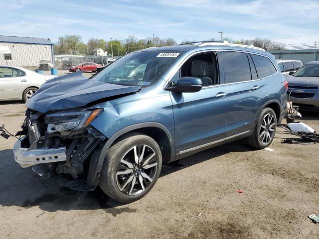 5FNYF6H05KB000279 - 2019 HONDA PILOT ELITE BLUE photo 1