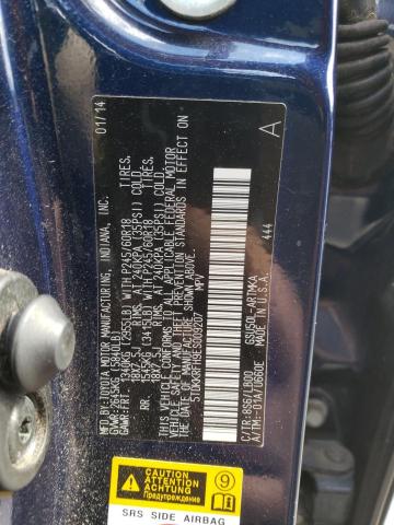 5TDKKRFH9ES009207 - 2014 TOYOTA HIGHLANDER XLE Mavi foto 14