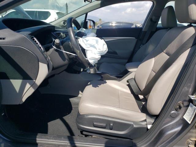2HGFB2F90FH520808 - 2015 HONDA CIVIC EXL ნაცრისფერი ფოტო 7