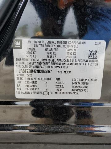 LRBFZRR42ND065067 - 2022 BUICK ENVISION AVENIR BLACK photo 14