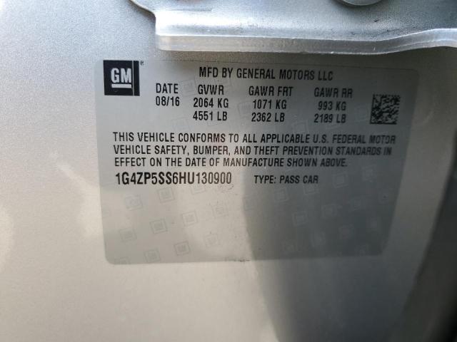 1G4ZP5SS6HU130900 - 2017 BUICK LACROSSE ESSENCE SILVER photo 12