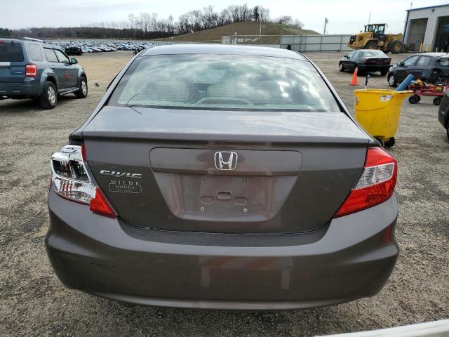 19XFB2F52CE061008 - 2012 HONDA CIVIC LX CHARCOAL photo 6