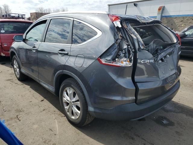 2HKRM4H78EH707460 - 2014 HONDA CR-V EXL GRAY photo 2