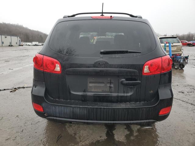 5NMSG13D97H108443 - 2007 HYUNDAI SANTA FE GLS BLACK photo 6