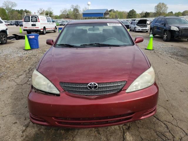 JTDBE32K040266456 - 2004 TOYOTA CAMRY LE RED photo 5