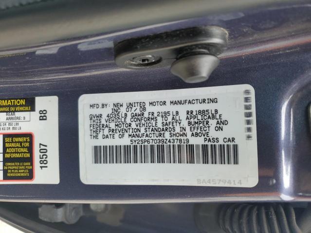 5Y2SP67039Z437819 - 2009 PONTIAC VIBE PURPLE photo 12