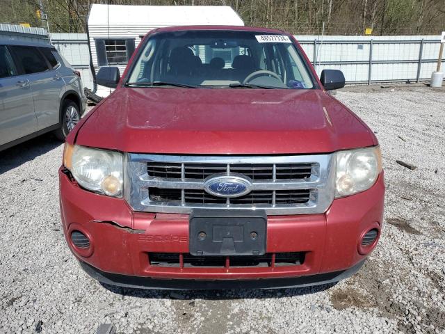 1FMCU02749KD16185 - 2009 FORD ESCAPE XLS RED photo 5