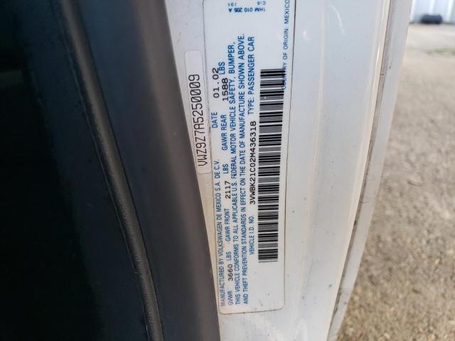 3VWBK21C02M436318 - 2002 VOLKSWAGEN NEW BEETLE GL 白色 照片 13