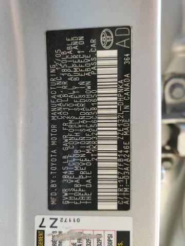 2T1KR32E56C581650 - 2006 TOYOTA COROLLA MA XR SILVER photo 13