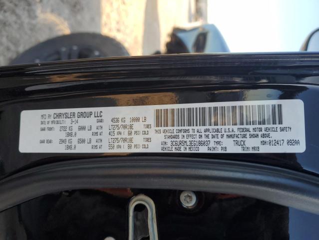 3C6UR5ML3EG186037 - 2014 RAM 2500 SLT BLACK photo 12