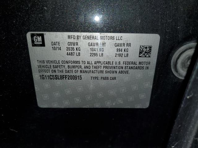 1G11C5SL8FF200915 - 2015 CHEVROLET MALIBU 1LT 灰色 照片 12