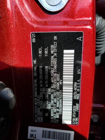 5TDHZRBH4MS155251 - 2021 TOYOTA HIGHLANDER XLE MAROON photo 12