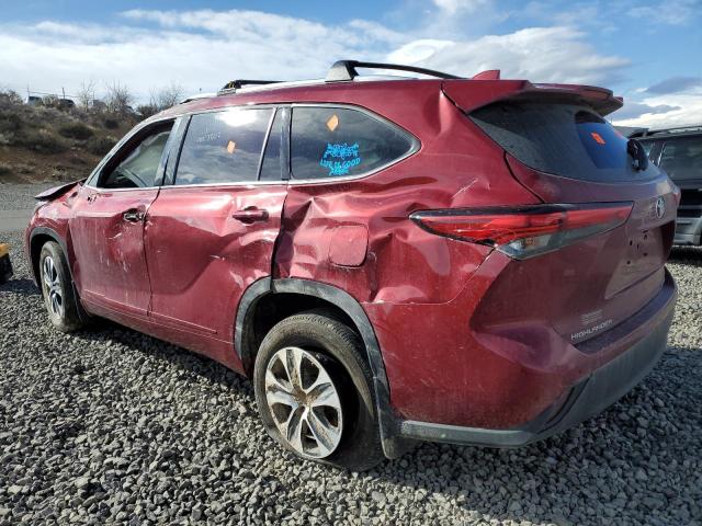 5TDHZRBH4MS155251 - 2021 TOYOTA HIGHLANDER XLE MAROON photo 2