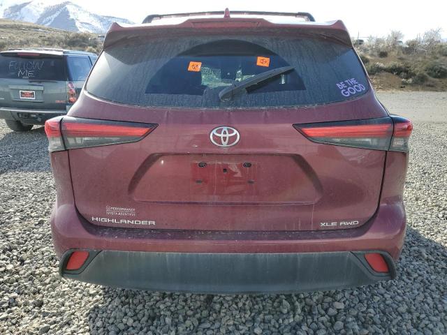 5TDHZRBH4MS155251 - 2021 TOYOTA HIGHLANDER XLE MAROON photo 6