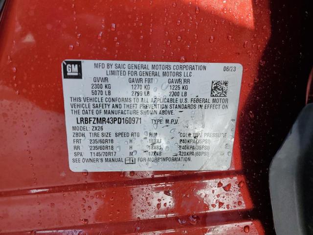 LRBFZMR43PD160971 - 2023 BUICK ENVISION PREFERRED 红色 照片 13