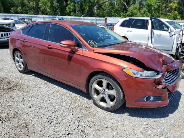 3FA6P0H75ER107775 - 2014 FORD FUSION SE ORANGE photo 4