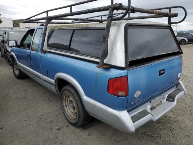 1GCCS19W2T8196159 - 1996 CHEVROLET S TRUCK S10 BLUE photo 2